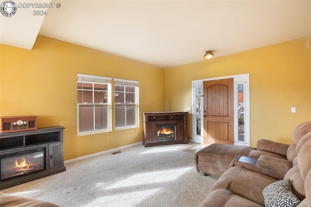 view of carpeted living room