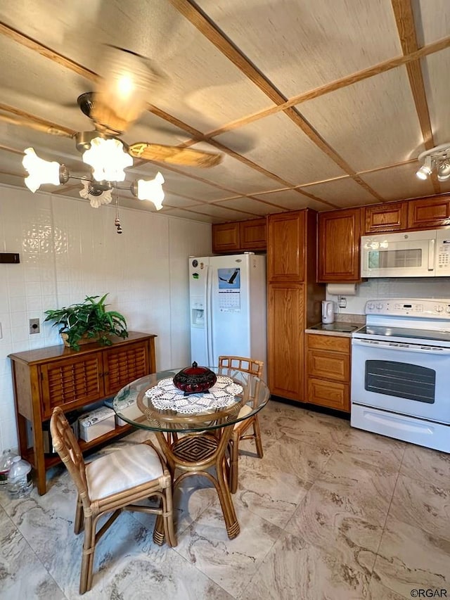 kitchen with white appliances