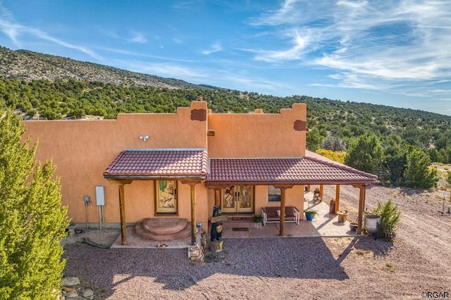 rear view of property with a patio area