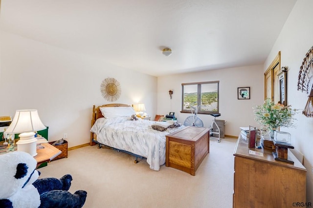 view of carpeted bedroom