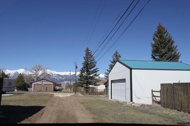 view of street featuring a mountain view