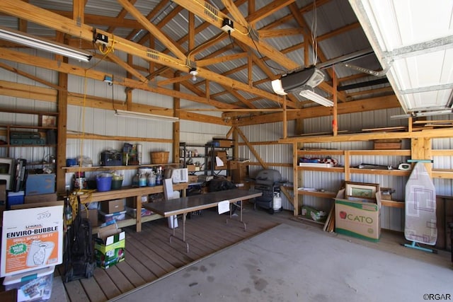 view of storage area