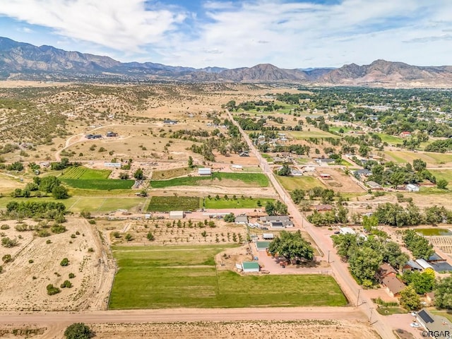 aerial view featuring a mountain view