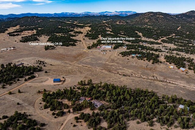 bird's eye view featuring a mountain view