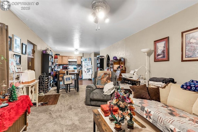 view of carpeted living room