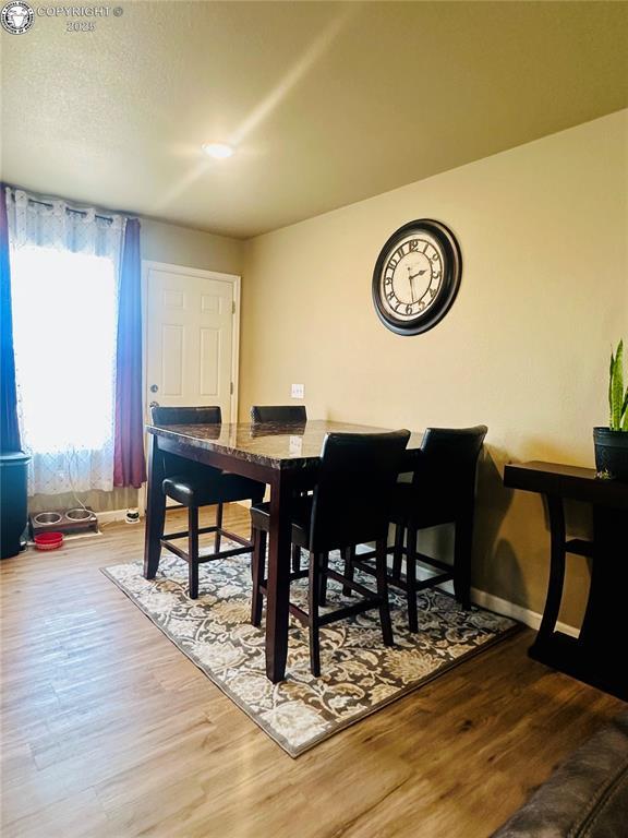 248 Indian Hills Rd, Florence, CO 81226 - dining area featuring wood finished floors and baseboards