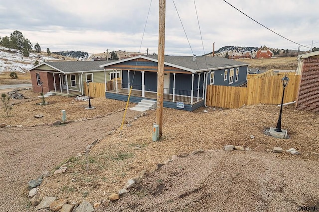 view of rear view of property