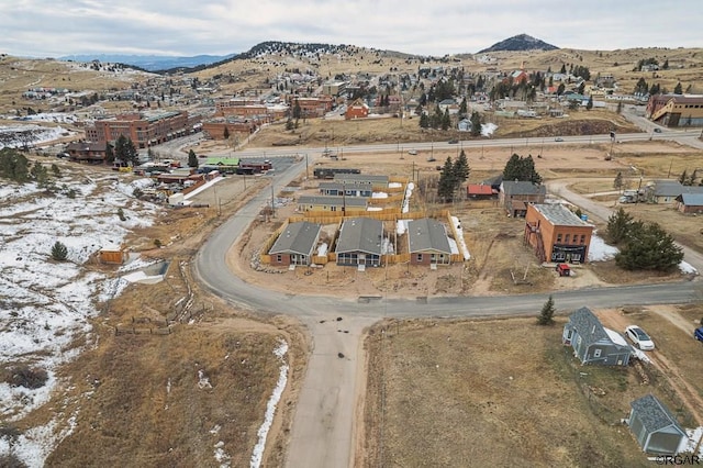 aerial view featuring a mountain view