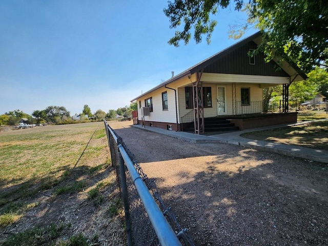 view of front of home with a porch