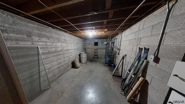 view of basement