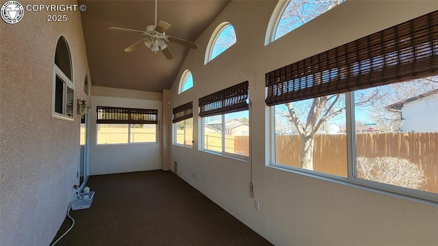 1002 Cedarcrest Dr, Pueblo, CO 81005 - unfurnished sunroom featuring healthy amount of natural light and lofted ceiling