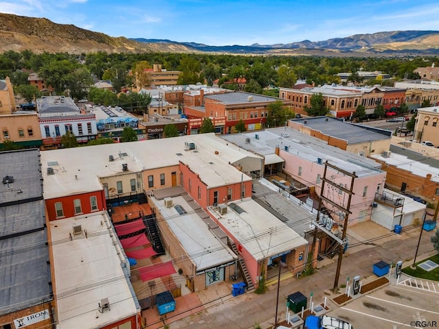 aerial view featuring a mountain view