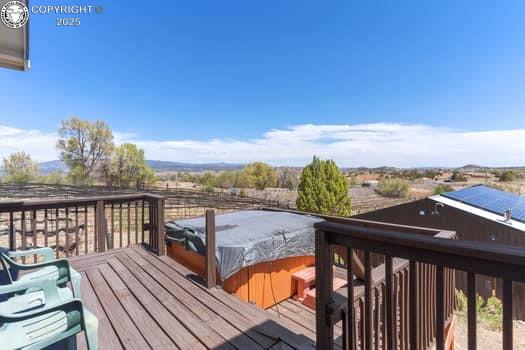1704 Willow St, Brookside, CO 81212 - wooden deck with a hot tub