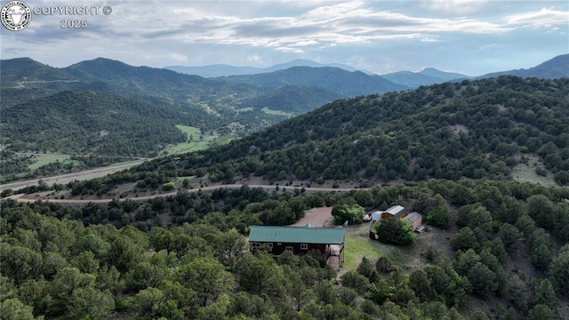 612 Lowry Ln, Canon City, CO 81212 - aerial view of a mountain backdrop and a heavily wooded area
