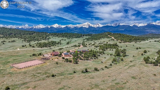 view of mountain feature featuring a rural view