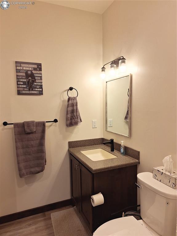 201 Fox Run, Silver Cliff, CO 81252 - bathroom with vanity and wood finished floors