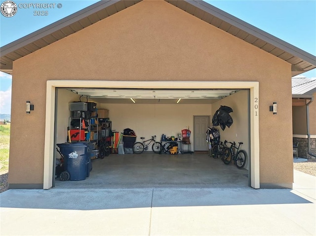 201 Fox Run, Silver Cliff, CO 81252 - garage with concrete driveway