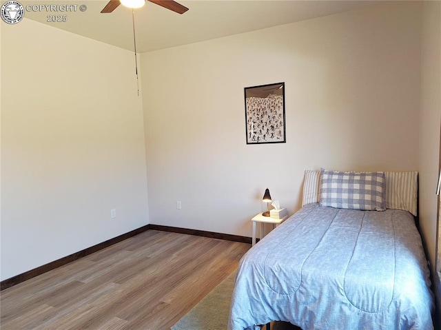 201 Fox Run, Silver Cliff, CO 81252 - bedroom featuring wood finished floors and a ceiling fan