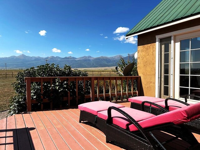 2 Inverness Ave, Westcliffe, CO 81252 - deck featuring a mountain view