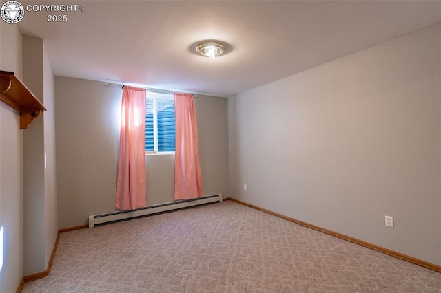 5 Cory Ln, Florence, CO 81226 - spare room featuring carpet, baseboards, and a baseboard heating unit