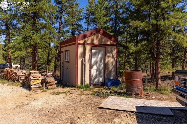 view of outdoor structure