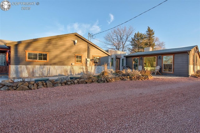 exterior space with a chimney