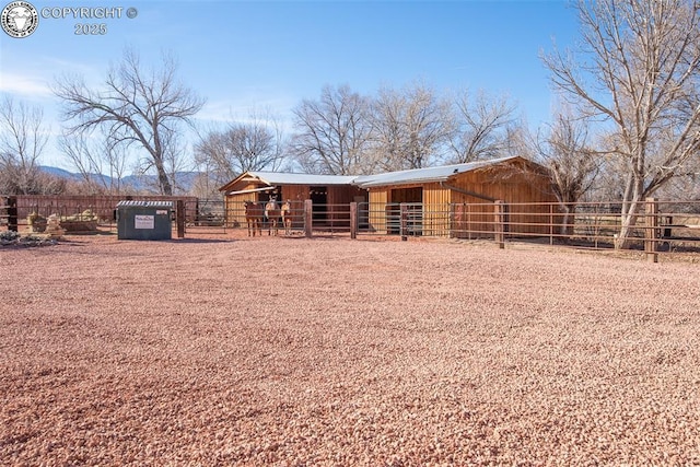 exterior space with an outbuilding and an exterior structure