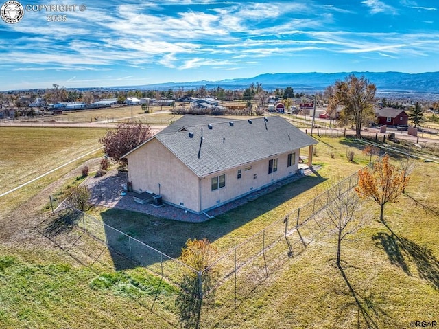 aerial view featuring a mountain view