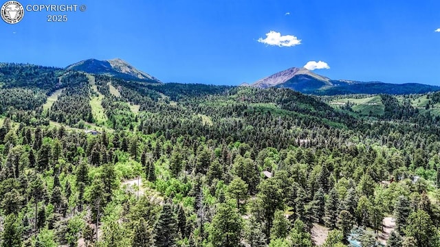 79 Terrazo Abajo, Westcliffe, CO 81252 - view of mountain backdrop with a heavily wooded area