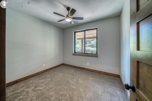 79 Terrazo Abajo, Westcliffe, CO 81252 - spare room featuring carpet, a textured ceiling, and a ceiling fan
