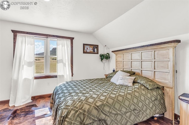 3491 County Road 215th Rd, Westcliffe, CO 81252 - bedroom with vaulted ceiling and wood finished floors