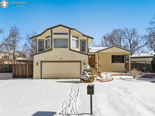 view of front of house featuring a garage