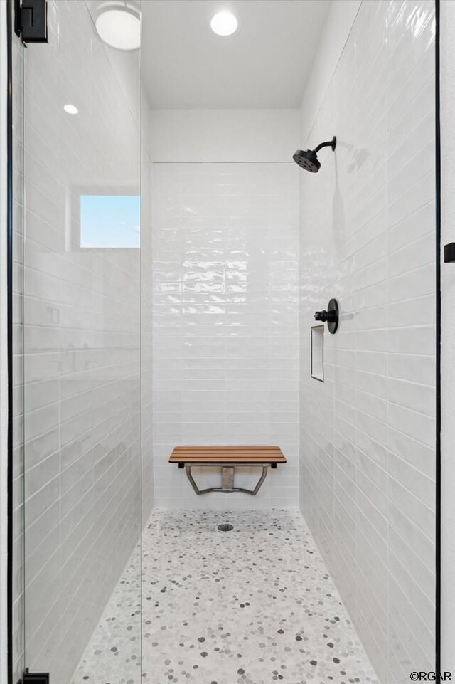 bathroom with walk in shower