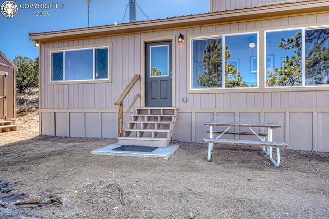 820 Little Horn Dr, Westcliffe, CO 81252 - property entrance featuring metal roof