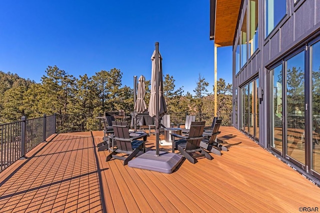 view of wooden terrace