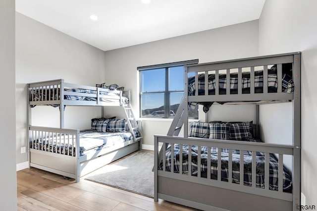 bedroom featuring hardwood / wood-style floors