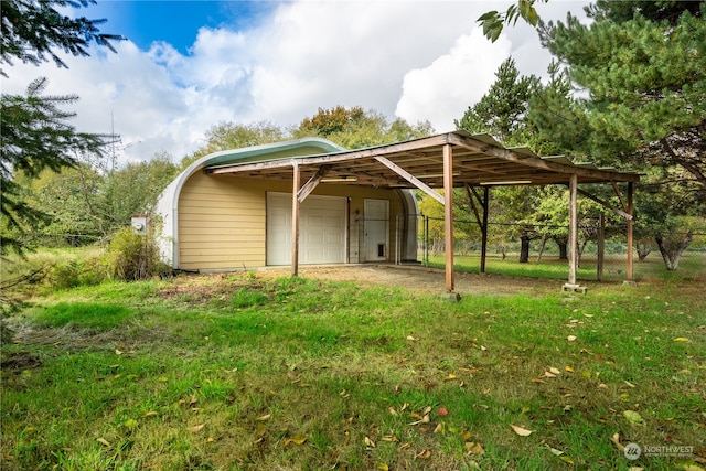 exterior space featuring a lawn