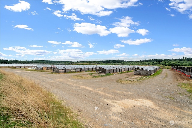 view of road featuring a rural view