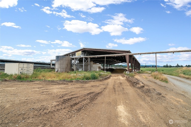 view of outdoor structure featuring a rural view