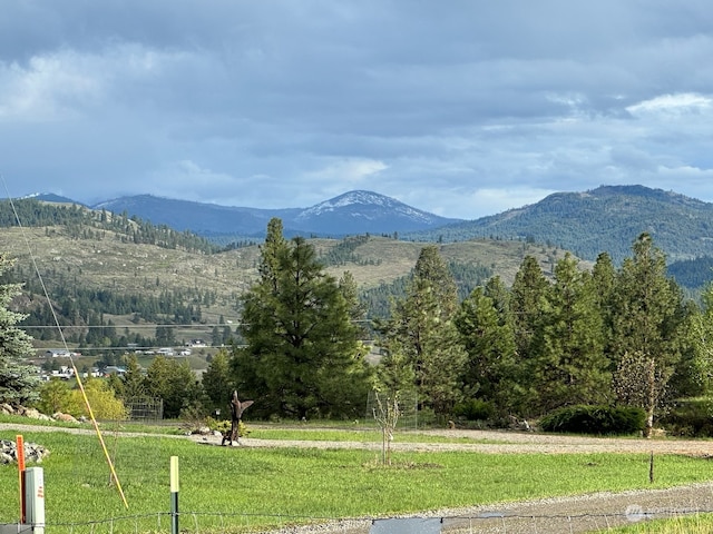 property view of mountains featuring a rural view