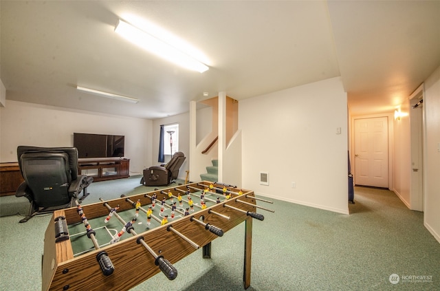 playroom with carpet floors