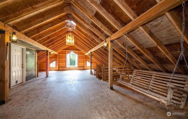 view of attic