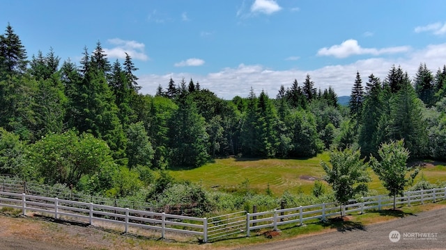 view of nature featuring a rural view