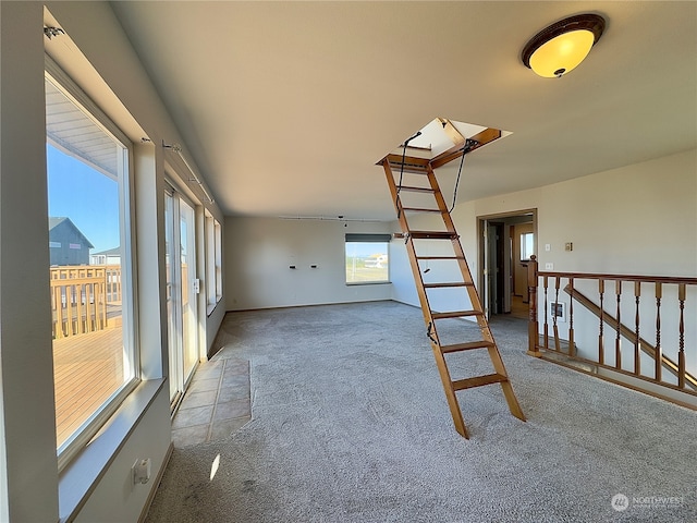 empty room featuring light colored carpet