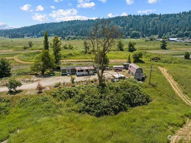 bird's eye view featuring a rural view