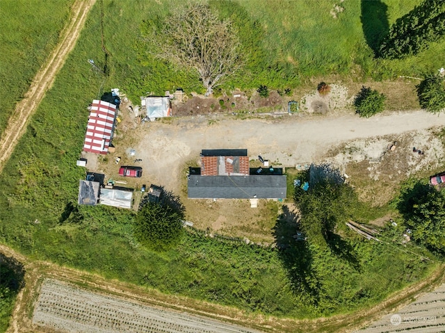 bird's eye view with a rural view