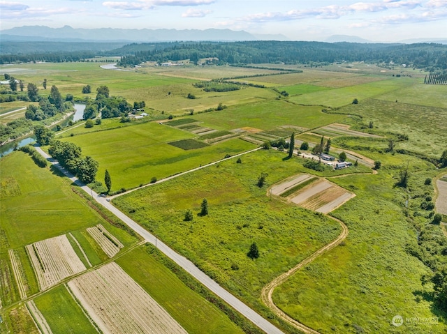 drone / aerial view featuring a rural view