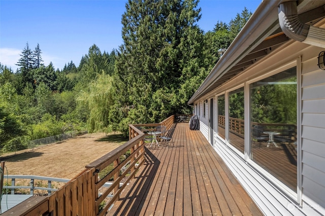 view of wooden terrace