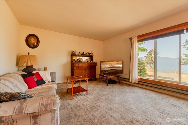 view of carpeted living room