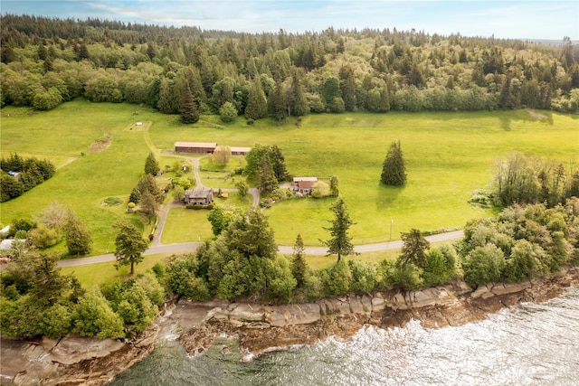 bird's eye view with a rural view